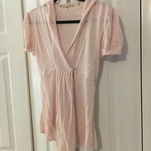 Anthropologie wrap sweater with hood